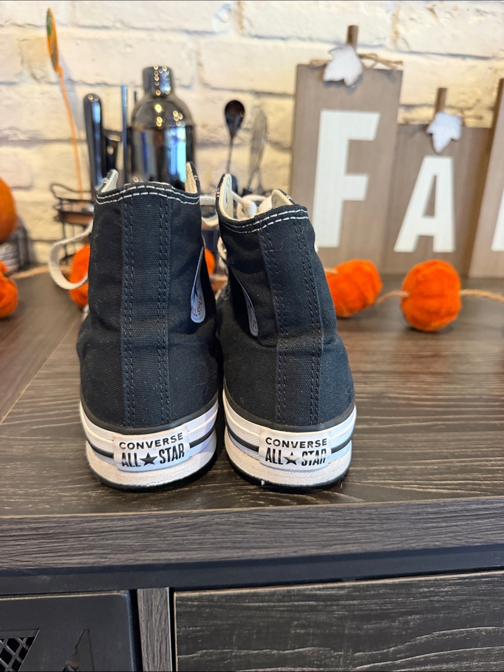 Converse Kids Black and White High-Top Canvas Sneakers - Picture 4 of 6